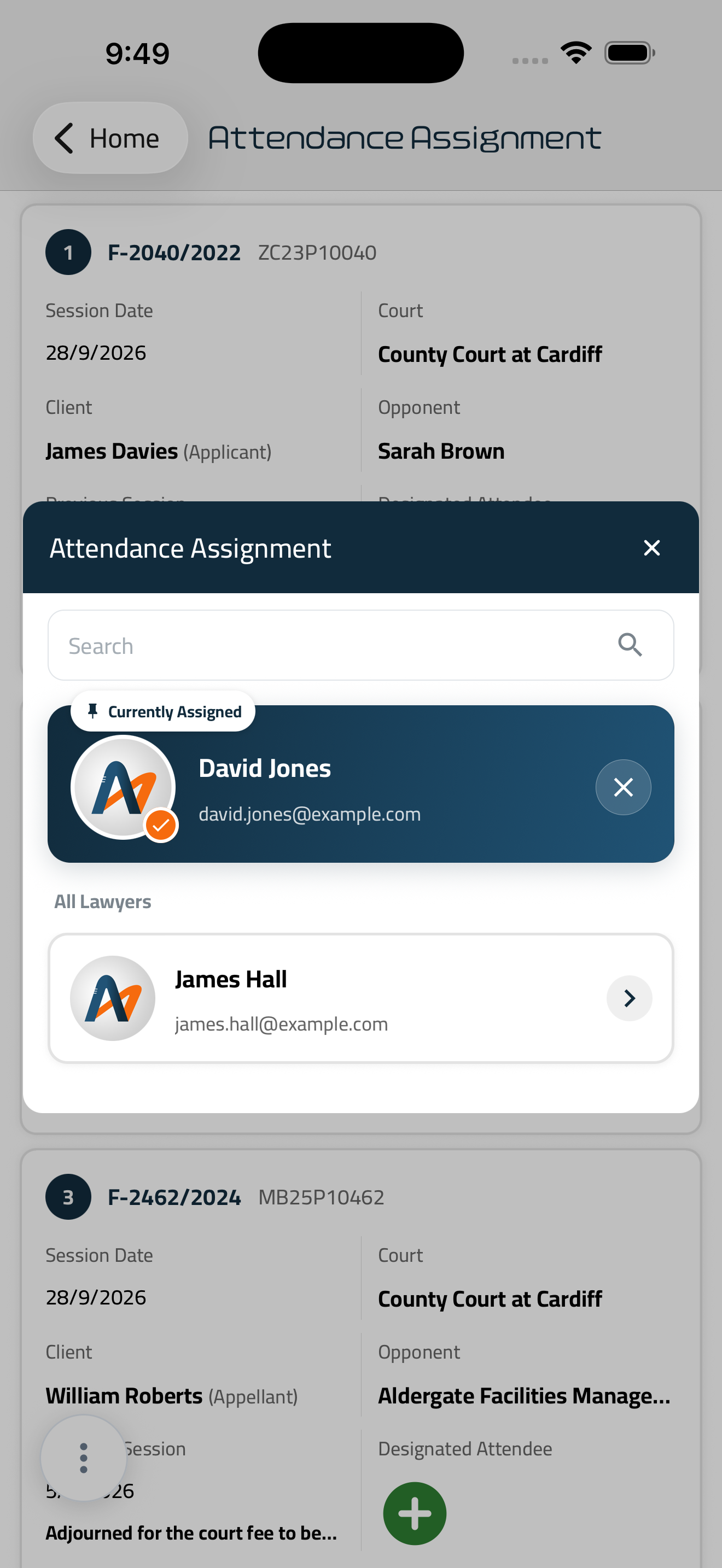 Who attends, by name